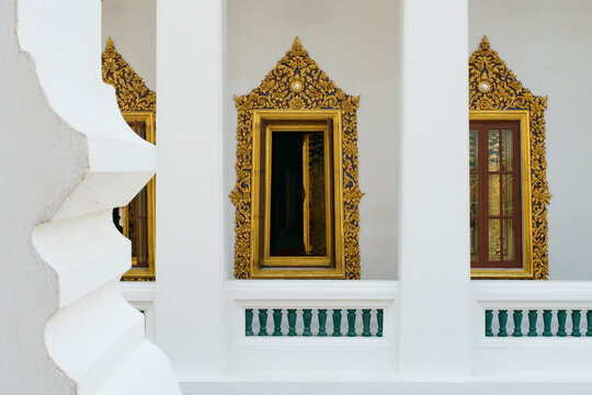 Windows of Buddhist temple