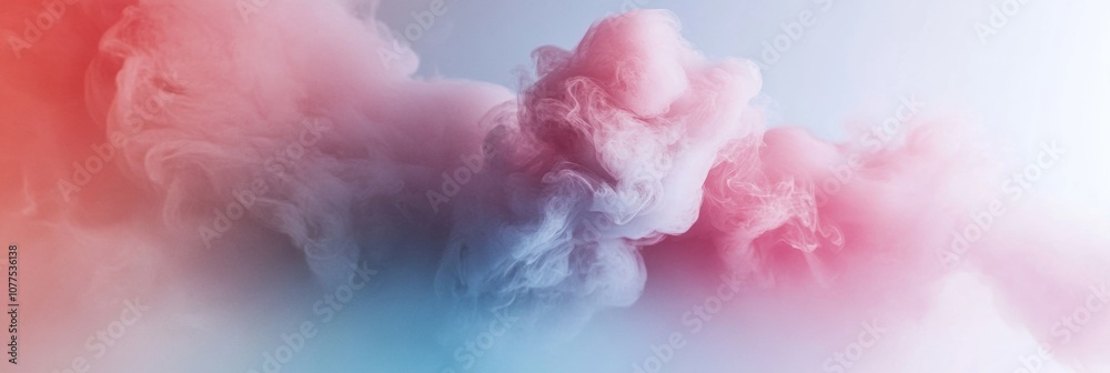 Aufkleber Delicate pastel shapes intertwine, creating a serene and dreamlike visual landscape that invites contemplation and imagination. Generative AI
