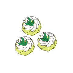 Cake Asian Illustration