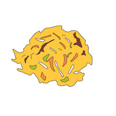 Cake Asian Illustration