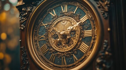 Obraz premium a close up of a clock