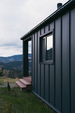 Mountains house in the morning.