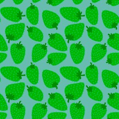 Summer fruit seamless strawberry berry pattern for wrapping paper and fabrics