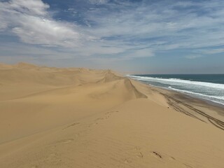 Sand dunes and the beach 