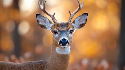 a deer with antlers standing