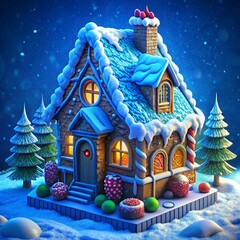 Blue and White Gingerbread