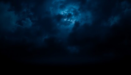 A mysterious and ominous night scene, with a predominantly dark and foreboding background.