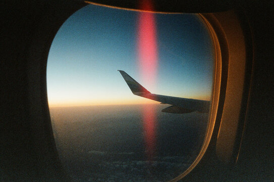 light leak frame an airplane