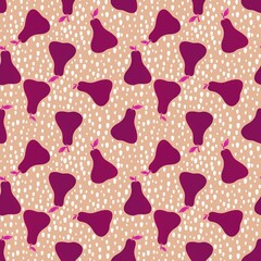 Summer fruit seamless pears pattern for wrapping paper and fabrics