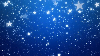 creative background video featuring white stars blue simulating starry sky offering dreamy magical atmosphere r design projects snow winter christmas snowflake holiday star light ice snowfall