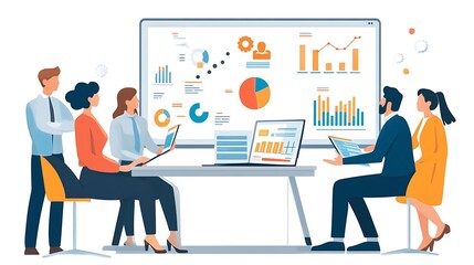 Business Process Improvement Indian business team focused on improving business processes using datadriven approaches and lean management techniques