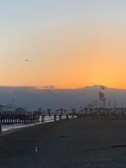 Obraz premium sunset at the pier