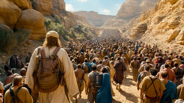 Exodus of Jews from Egypt, oppressed people looking for freedom