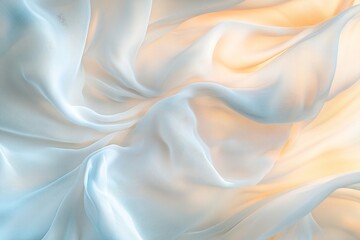 Obraz premium Flowing abstract curves with translucent layers, pastel gradients, smooth edges