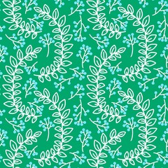 Autumn floral and berries seamless rowanberry pattern for wrapping paper