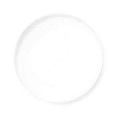 white plate isolated on white