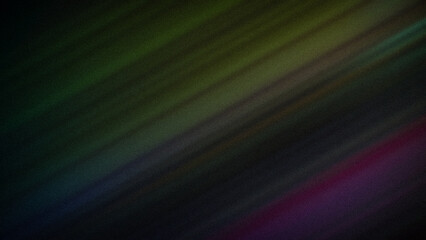 Abstract 4K background with diagonal streaks of green, blue, and magenta hues, enhanced by a grainy texture, ideal for creative digital backdrops