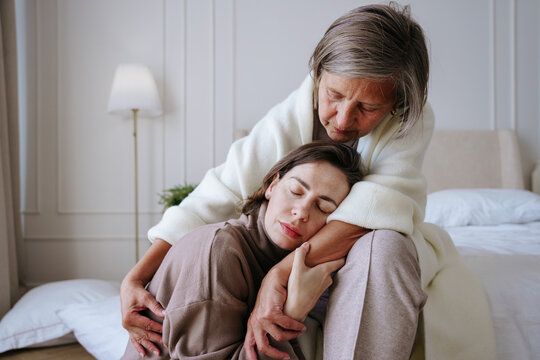 Mother with her adult daughter