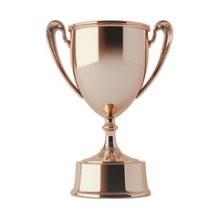 gold trophy cup isolated on white