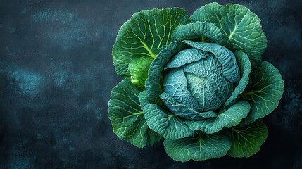 Obraz premium a head of cabbage with leaves