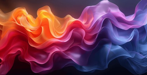 Fototapeta premium Fluid Multicolored Abstract 3D Illustration