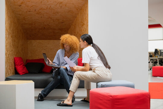 Collaborative team meeting in a creative workspace