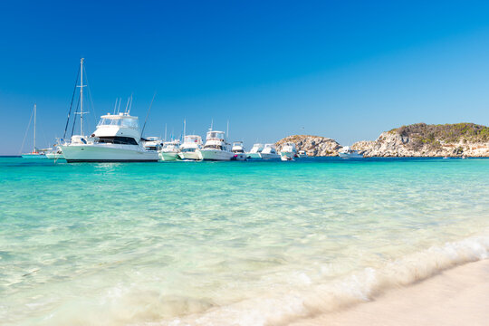 The stunning parker point bay on rottnest island western Australia 