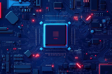 Fototapeta premium Artificial Intelligence Process Futur Advanced Technology