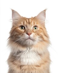 Majestic Maine Coon Cat Portrait with Fluffy Mane and Intense Gaze for Pet Lovers

