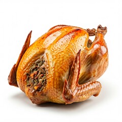Thanksgiving turkey set on the table isolated on a white background delicious yum warm family dinner food