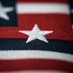 Patriotic star flag stitched close up graphic resource