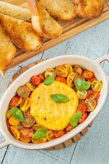 Baked camembert cheese