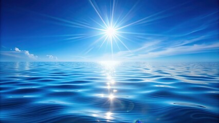 Blue water surface with sun reflections, Blue, water, surface, sun, reflections, ripple, shiny, bright, sunlight, ocean, sea