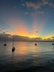 Sunset at sea