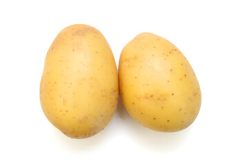New potato isolated on white background close up