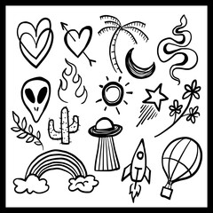 a hand-drawn style that is suitable for your playful and fun designs