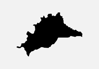 Silueta negra del mapa de Málaga © Montsilus