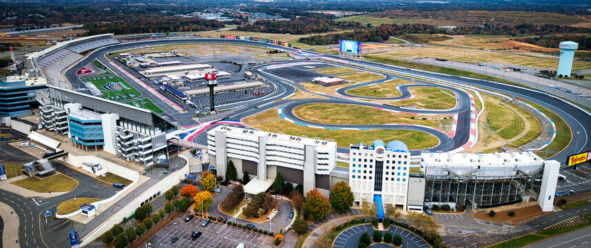 Charlotte Motor Speedway racetrack - Nascar aerial view - CHARLOTTE, NC - OCTOBER 27, 2024