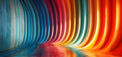 Naklejka premium multicolored lines, the way to future