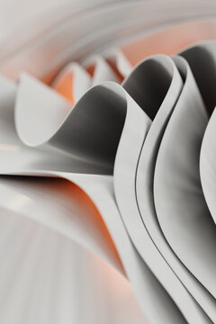 Abstract Metallic Art With Flowing Copper and Steel Forms