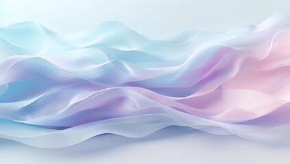 Obraz premium Minimalist Light White Room with Soft Pastel Wavy Background