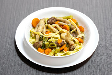 The most rustic and nutritious soup in the world, real food rich in healthy nutrients with chicken feet