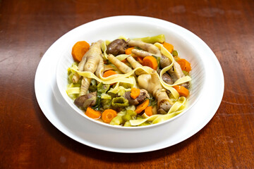 The most rustic and nutritious soup in the world, real food rich in healthy nutrients with chicken feet