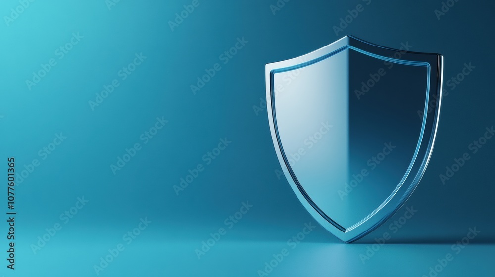 Aufkleber a sleek shield icon stands prominently on a smooth gradient background, illustrating the concept of 