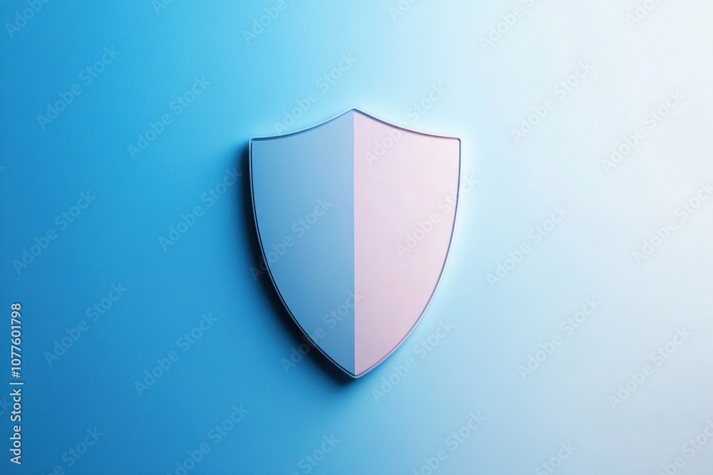 Poster A shield icon displayed on a gradient background illustrates the concept of cybersecurity services and digital safety measures. Generative AI