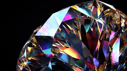 Brilliant Cut Diamond: Rainbow Reflections