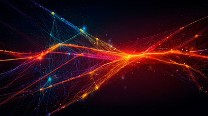 Abstract Tech Artwork of AI and Data Systems, generative ai illustration