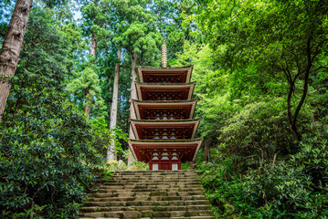 女人高野室生寺 五重塔　奈良県宇陀市室生