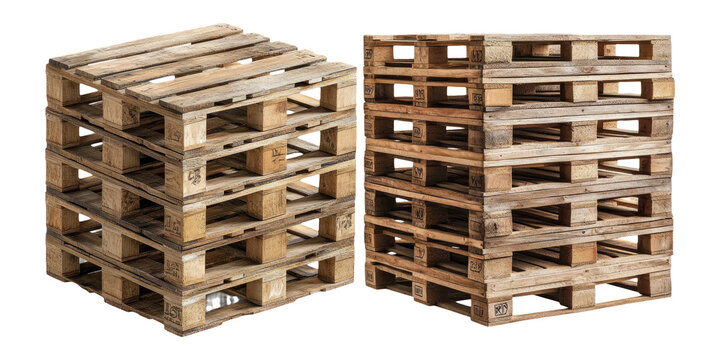 Wooden Pallets on Transparent Background