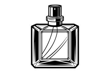 bottle with perfumery on the vector art illustration